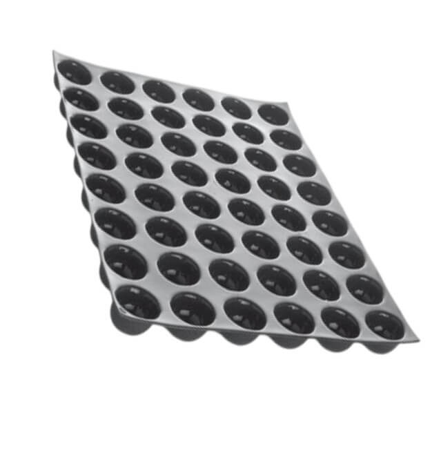 พิมพ์อบขนมเฟล็กซิแพนซิลิโคนครึ่งทรงกลม DEMARLE BW0657 ขนาด 60X40 ซม. สีดำ